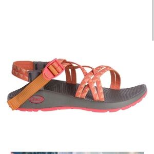 CHACO ZX/1 Classic Women's orange strappy sandals shoes size 6 preloved